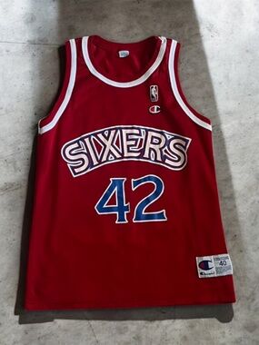 Champion 76ers #42 Red Jersey (VINTAGE)